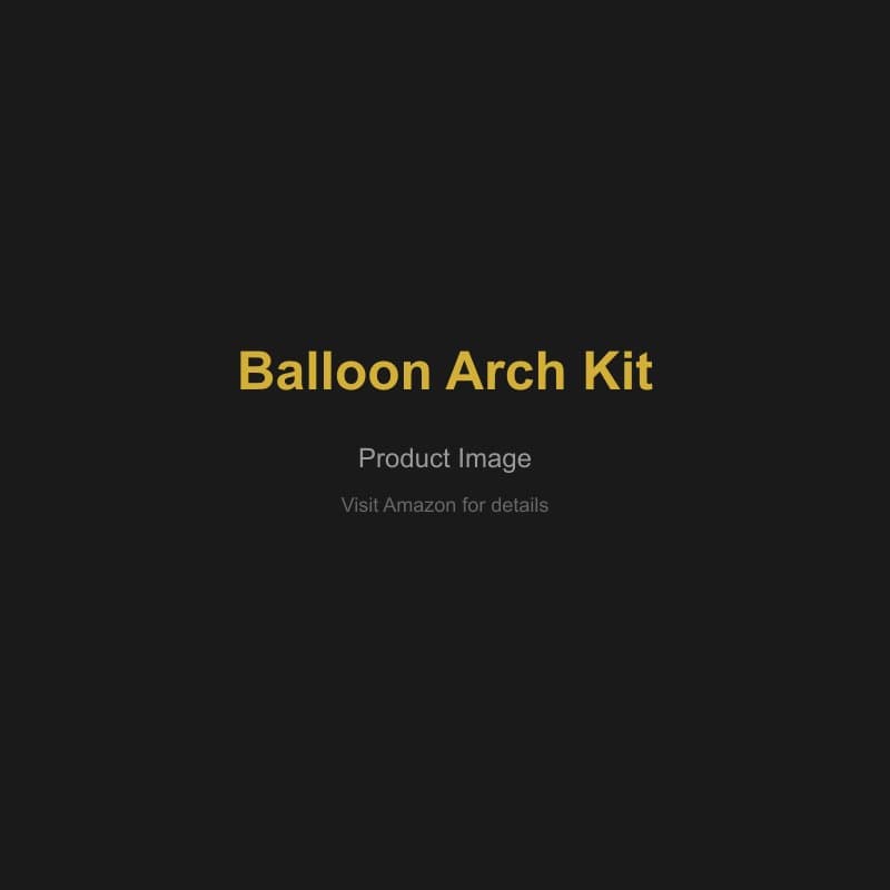 Black and Gold Balloon Arch Kit - 120 Balloons with Strip - Image 1