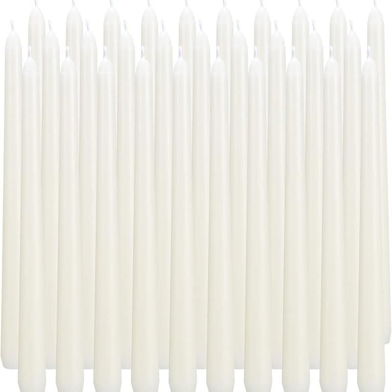 30-Pack Dripless Taper Candles - Black - Image 1