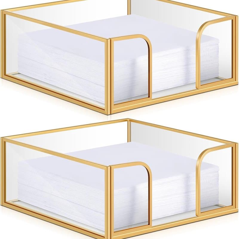 LemonRoad Decorative Cocktail Napkin Holder - 4.3x4.3 Inch - Image 1