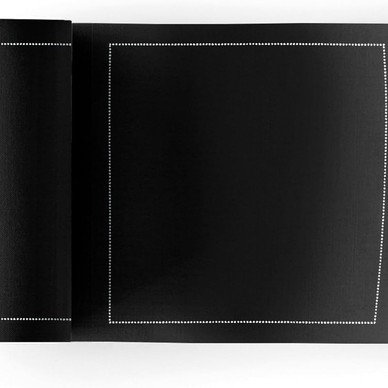 Cotton Cocktail Napkins Black - 2 Rolls (500 Count)